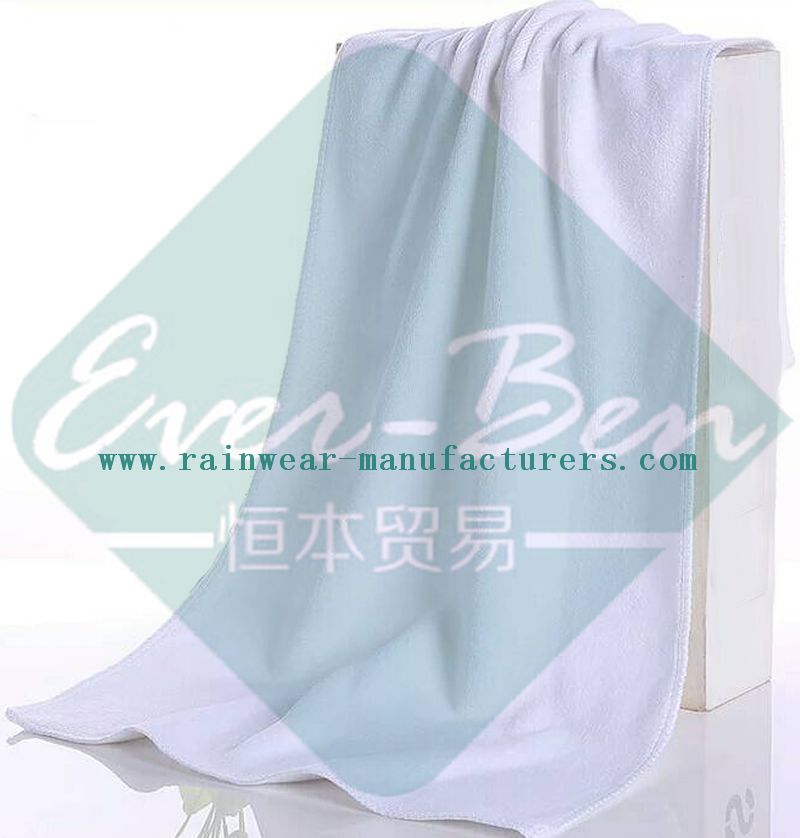 White antibacterial microfiber towel-white bath towels supplier